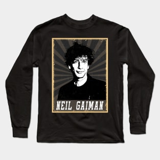 80s Style Neil Gaiman Long Sleeve T-Shirt